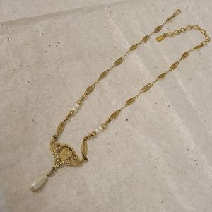 Beautiful 1928 Gold and Pearl necklace